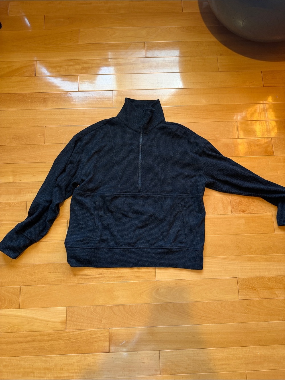 Fidelity Black Half-Zip Pullover Sweater